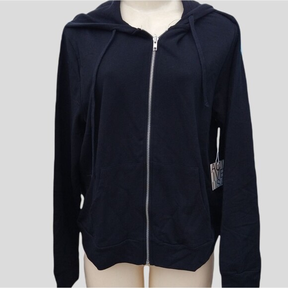 French Terry Black Jacket 1X - Picture 1 of 7